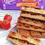 شكلات ميلكا ( چيزكيك توت فرنگى) milka strawberry cheesecake - Image 2